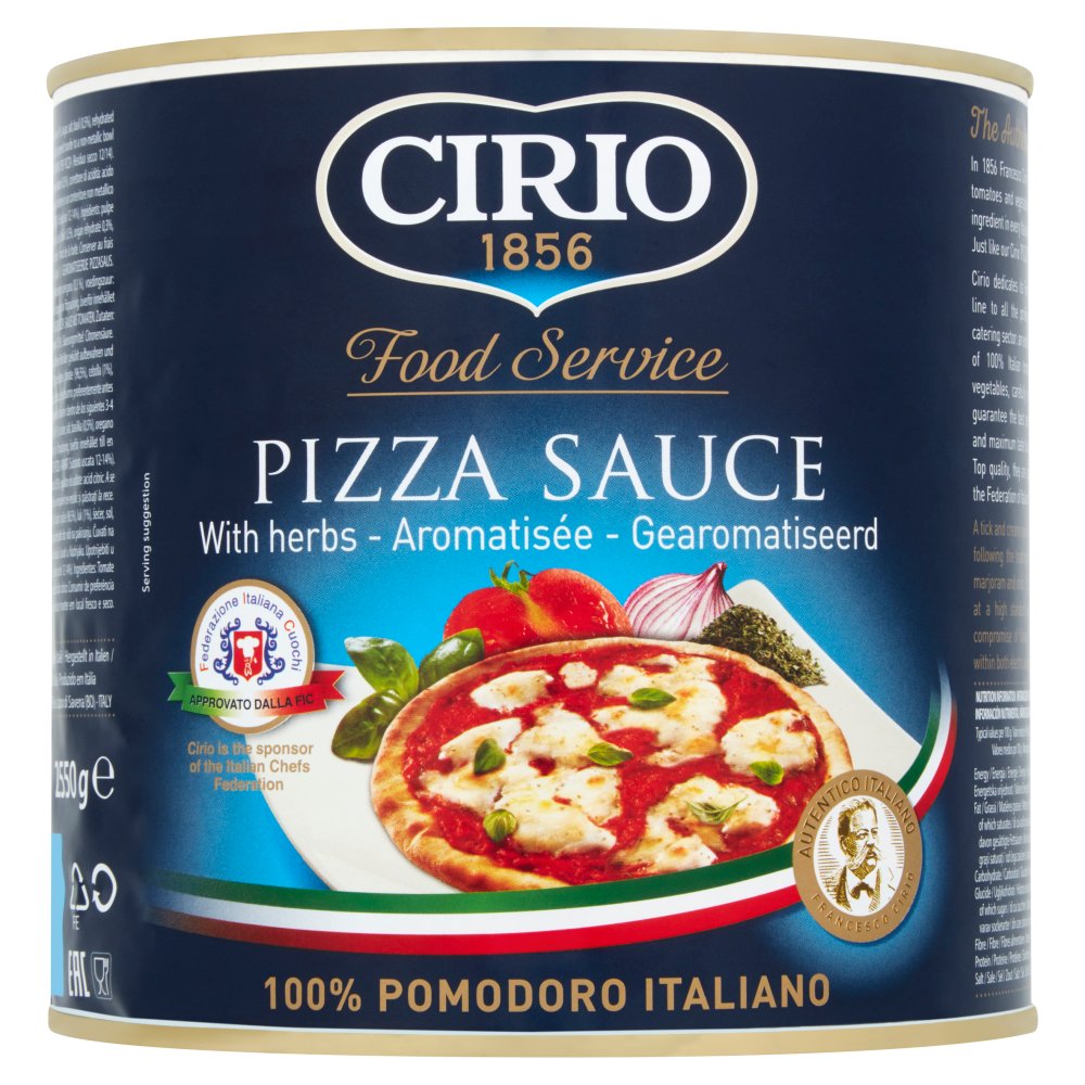 Cirio Food Service Pizza Sauce with Herbs (2.55Kg × 6)