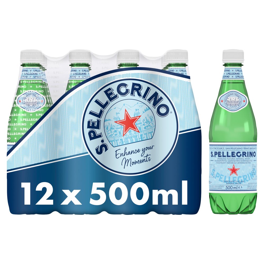 San Pellegrino Sparkling Natural Mineral Water (50Cl × 12 × 1)