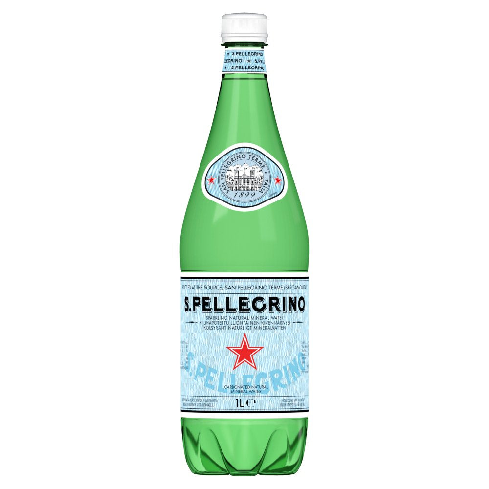 San Pellegrino Sparkling Natural Mineral Water 1L (1Ltr × 6 × 1)