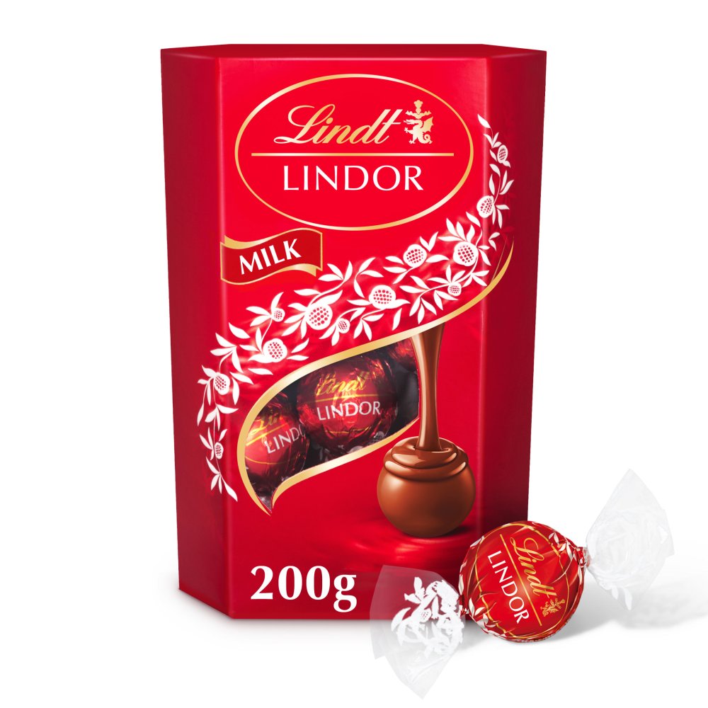 Lindt Lindor Milk Chocolate Truffles Box (200g × 8)