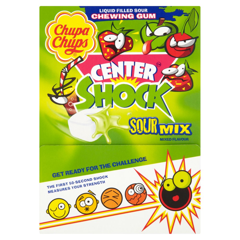 Chupa Chups 200 Center Shock Sour Mixed Flavours (4g × 200 × 10)