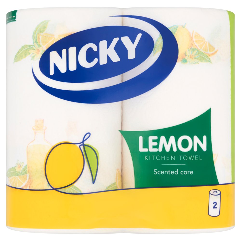 Nicky Lemon Kitchen Towel 2 Rolls (2Roll × 8 × 1)