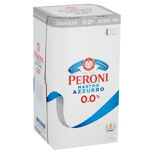 Peroni Nastro Azzurro 0.0% Alcohol Free Beer Bottle  (330ml × 6 × 1)