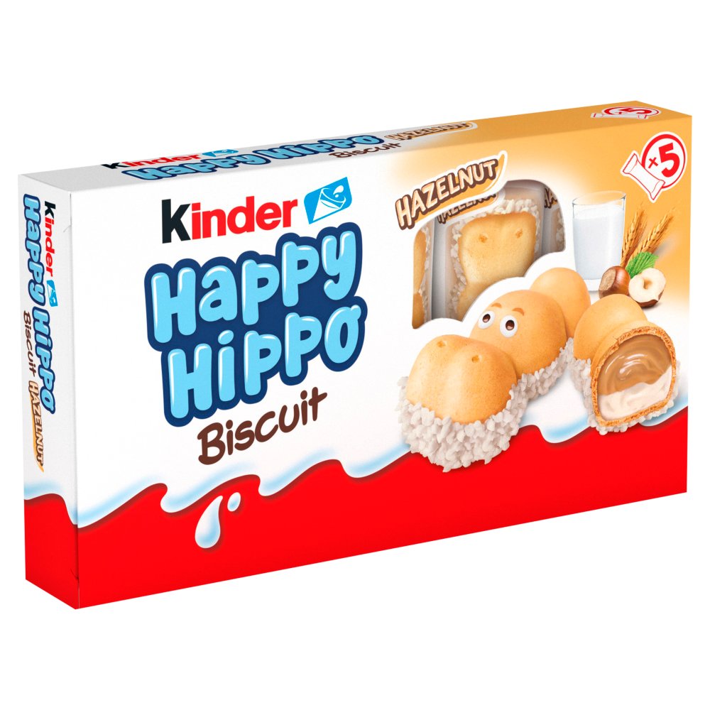 Kinder Happy Hippo Milk Chocolate and Hazelnut Biscuits Multipack (T5 × 10 × 1)