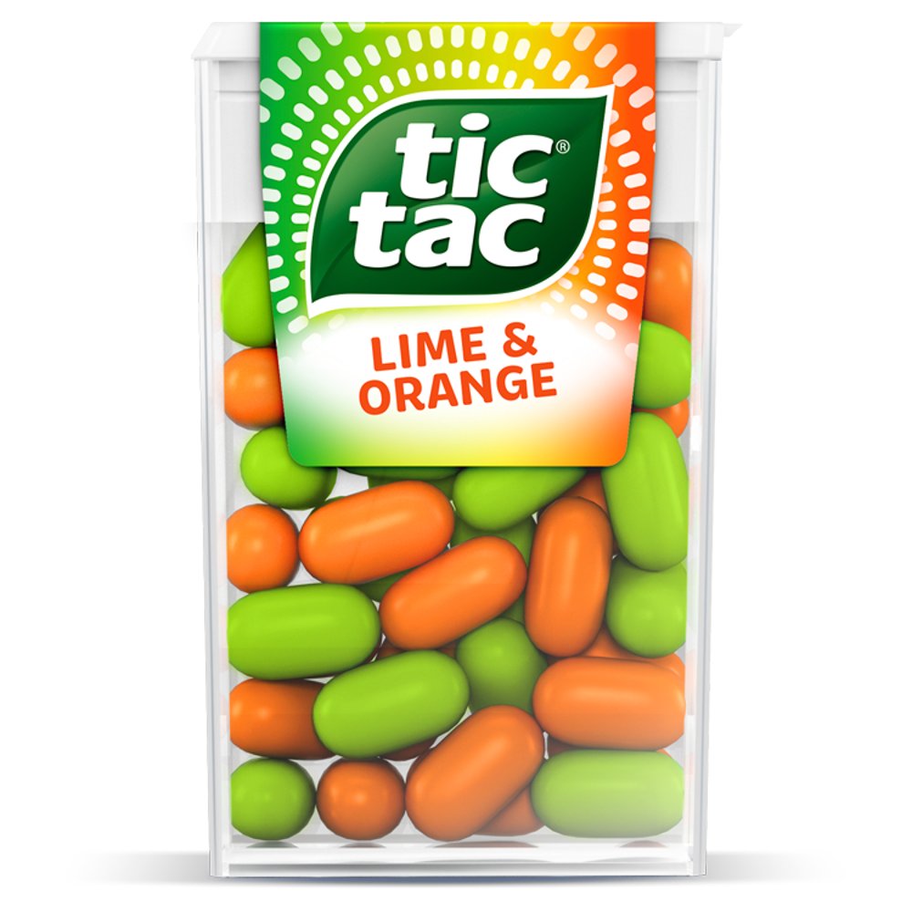 Tic Tac Lime & Orange Mint Sweets (T24 × 24 × 6)