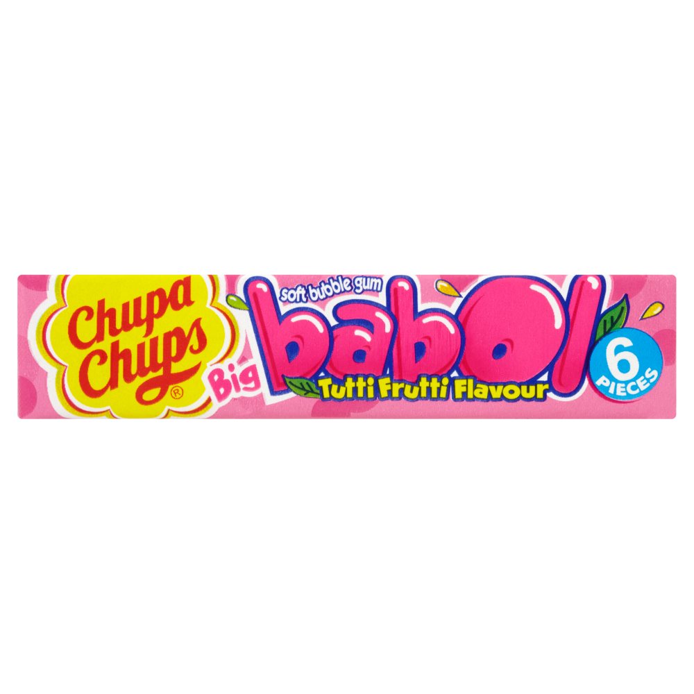 Chupa Chups Big Babol Tutti Frutti Flavour Soft Bubble Gum (28g × 20 × 24)