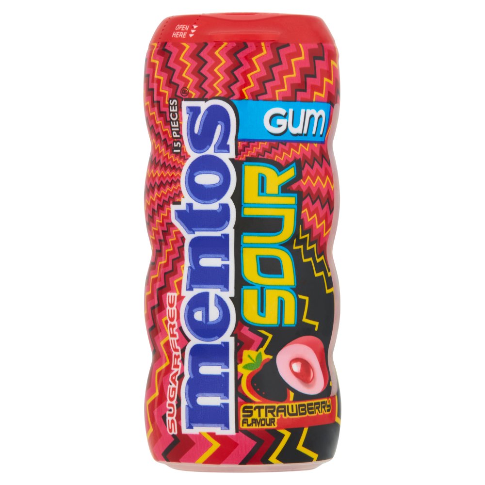 Mentos Sour Gum Strawberry Flavour (30g × 10 × 1)