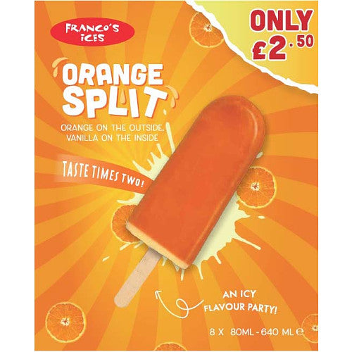 Francos Orange Split PM £2.50 (8pk × 8)