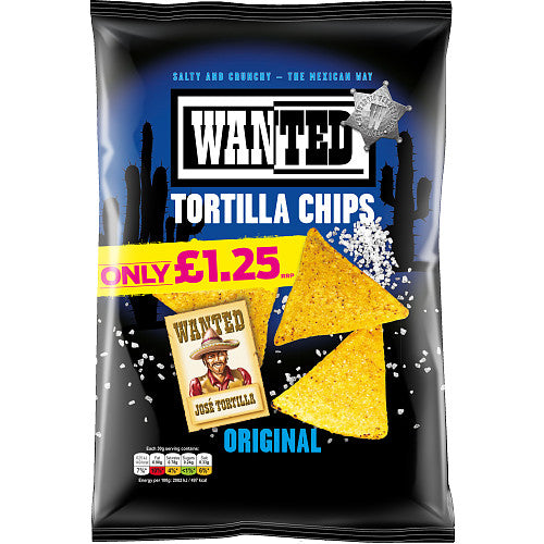 Wanted Tortilla Chips Salt PM £1.25 (125g × 12 × 1)