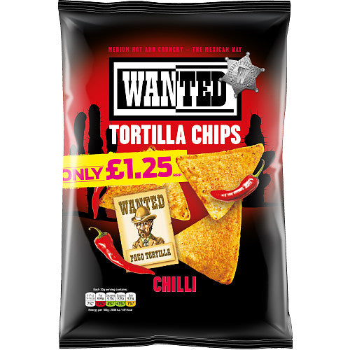 Wanted Tortilla Chips Chilli PM £1.25 (125g × 12 × 1)