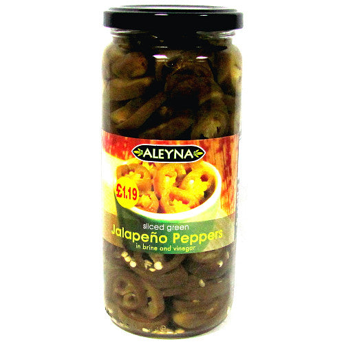 Aleyna Sliced Green Jalapeno PM £1.19 (480g × 6 × 1)