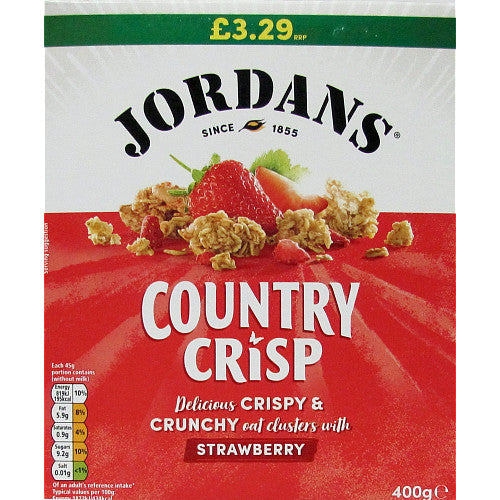 Jordans Country Crisp Strawberry PM £3.29 (400g × 6 × 1)