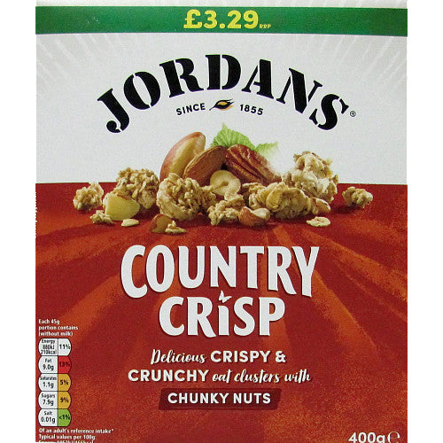 Jordans Country Crisp Chunky Nut PM £3.29 (400g × 6 × 1)