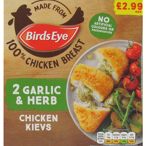 Birdseye Inspirations Garlic & Herb Chick Kiev (204g × 8)