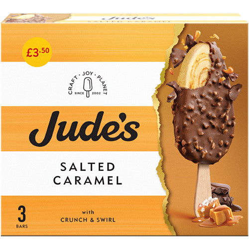 Jude's Salted Caramel with Crunch & Swirl (3pk × 8)