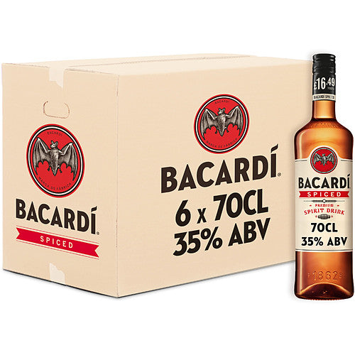 BACARDÍ Spiced Premium Rum Spirit Drink, 70cl (70Cl × 6)