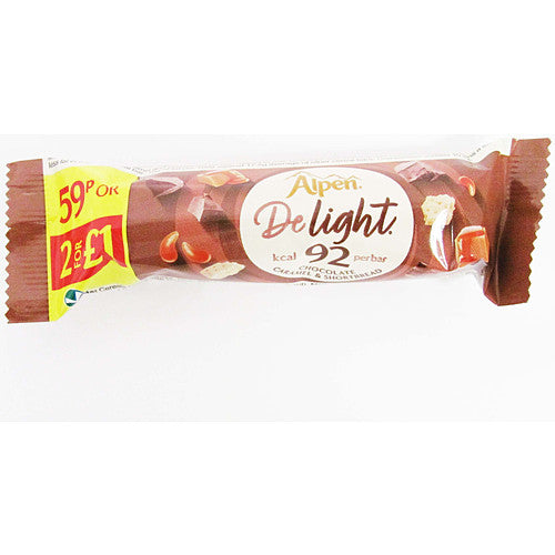 Alpen Delight Chocolate Caramel & S/Bread 59p 2F £1 (24g × 24 × 1)