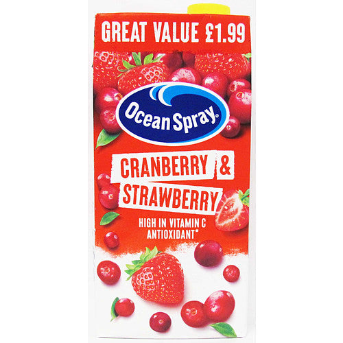 Ocean Spray Cranberry & Strawberry PM £1.99 (1Ltr × 12 × 1)