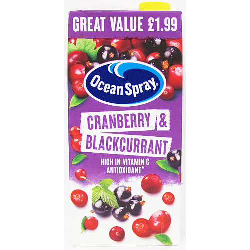 Ocean Spray Cranberry & Blackcurrant PM £1.99 (1Ltr × 12 × 1)