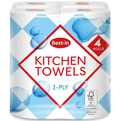 B/In Kitchen Towels 2ply (4Roll × 6 × 1)