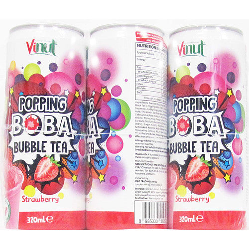 Vnt Bubble Tea Strawberry (320ml × 6 × 1)