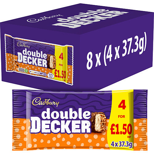 Cadbury Double Decker Chocolate Bar 4 Pack Multipack £1.50 PMP (4pk × 8 × 1)