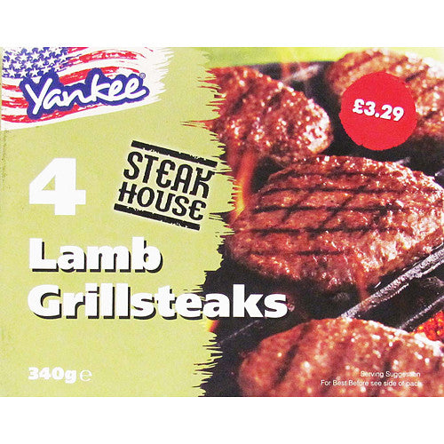 Yankee Lamb Grillsteaks PM £3.29 (340g × 8)