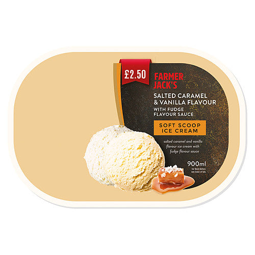 Farmer Jack's Vanilla Flavour with Pods Soft Scoop Ice Cream (900ml × 6)