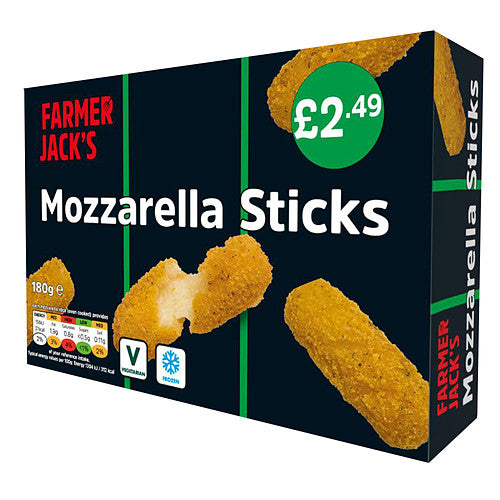 Farmer Jack's Mozzarella Sticks (180g × 10)