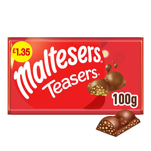 Maltesers Teasers Milk Chocolate & Honeycomb Block Bar £1.35 PMP (100g × 23 × 1)