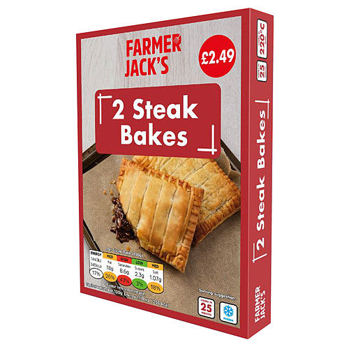 Farmer Jack's Steak Bakes (280g × 12)