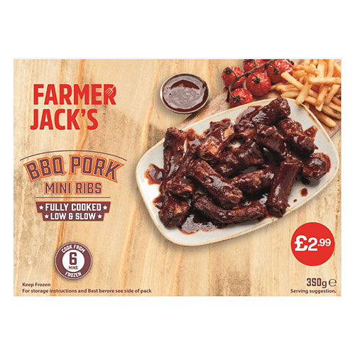 Farmer Jacks BBQ Mini Ribs PM £2.99 (350g × 12)