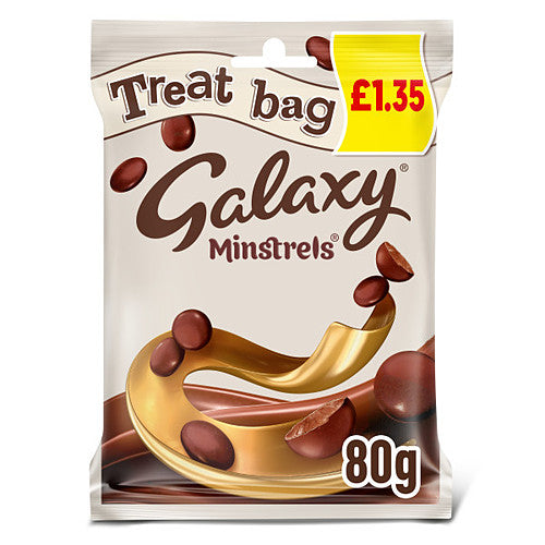 Galaxy Minstrels Milk Chocolate Buttons Treat Bag £1.35 PMP (80g × 20 × 1)