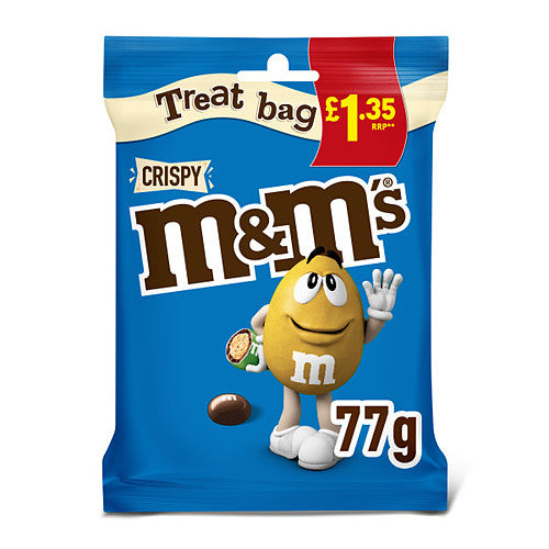 M&M's Crispy Milk Chocolate Bites Treat Bag £1.35 PMP (77g × 16 × 1)