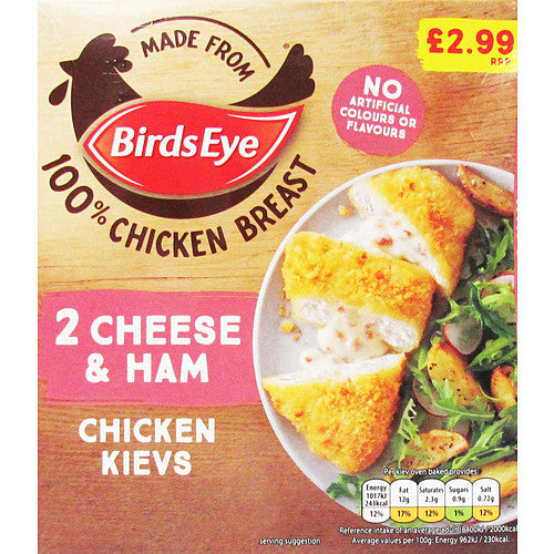 Birds Eye Cheese & Ham Kiev PM £2.99 (204g × 8)