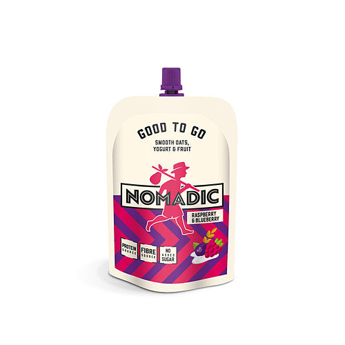 Nomadic Good to Go Smooth Oats, Yogurt & Fruit Raspberry & Blueberry (150g × 6 × 1)