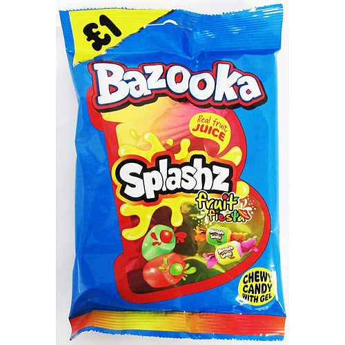 Bazooka Splashz Fruity £1 (120g × 12 × 6)