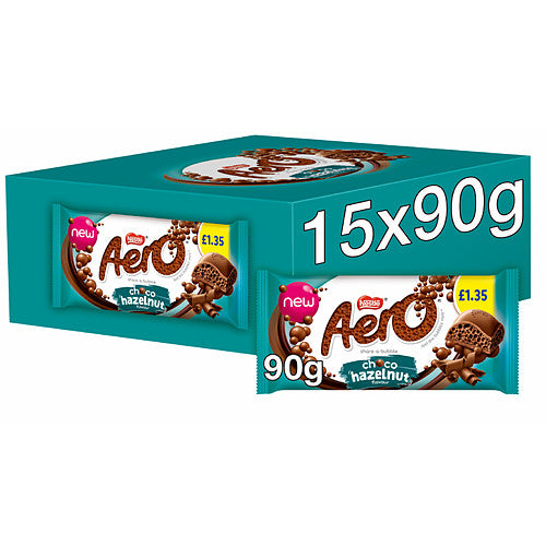 Aero Hazlenut Block £1.35 (90g × 15 × 1)