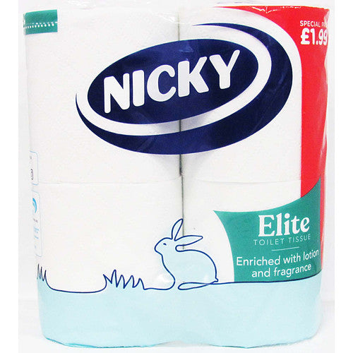 Nicky Elite Toilet PM £1.99 (4Roll × 10 × 1)