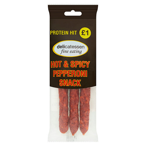 Delicatessen Fine Eating Hot & Spicy Pepperoni Snack (70g × 12)