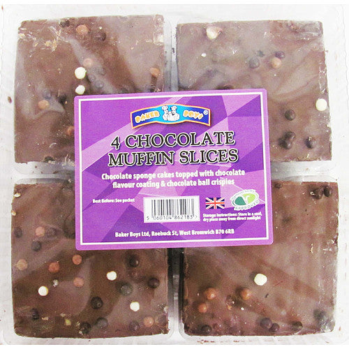 Baker Boys Triple Chocolate Muffin Slices (4pk × 1)