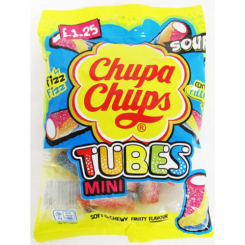 Chupa Mini Sour Tubes PM £1.25 (120g × 12 × 1)