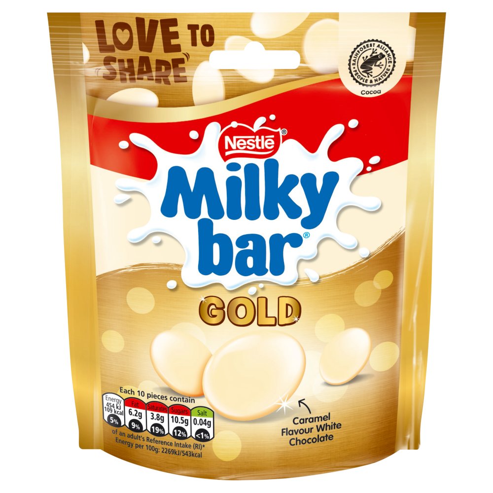 Milkybar Giant Buttons Caramel Flavour White Chocolate Sharing Bag (86g × 11 × 1)