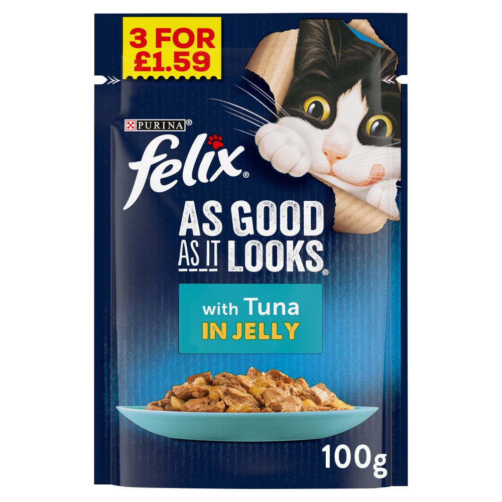 FELIX As Good As it Looks Tuna in Jelly Wet Cat Food  PMP (100g × 20 × 1)