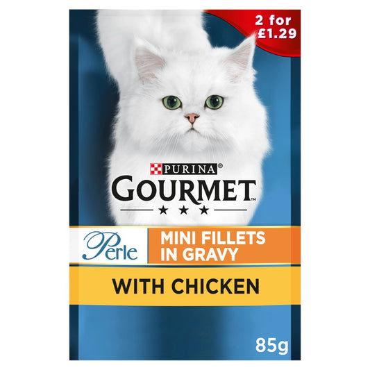 GOURMET Perle Mini Fillets in Gravy Chicken Wet Cat Food  PMP (85g × 26 × 1)