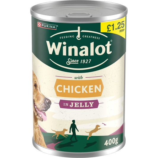 WINALOT Classics Mixed in Jelly Chicken Wet Dog Food  PMP (400g × 12 × 1)