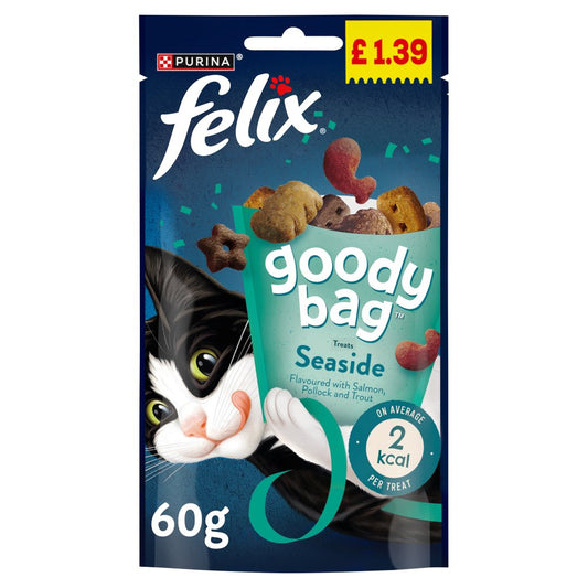 FELIX Goody Bag Seaside Salmon, Pollock and Trout Cat Treats  PMP (960g × 8 × 1)