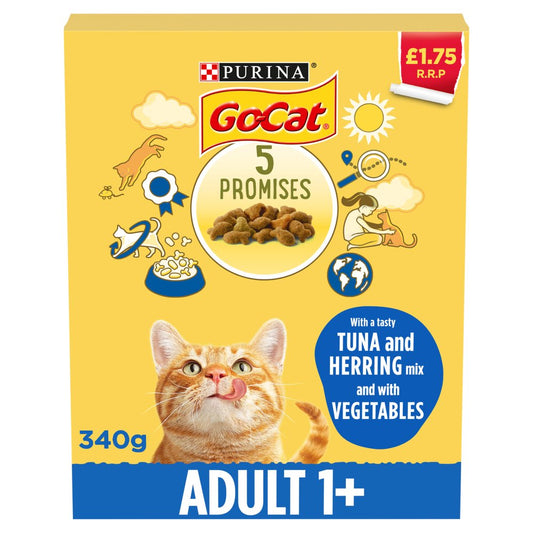 GO-CAT Herring and Tuna Dry Cat Food  PMP (340g × 6 × 1)