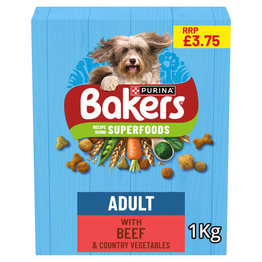 BAKERS Beef with Vegetables Dry Dog Food  PMP (1Kg × 5 × 1)