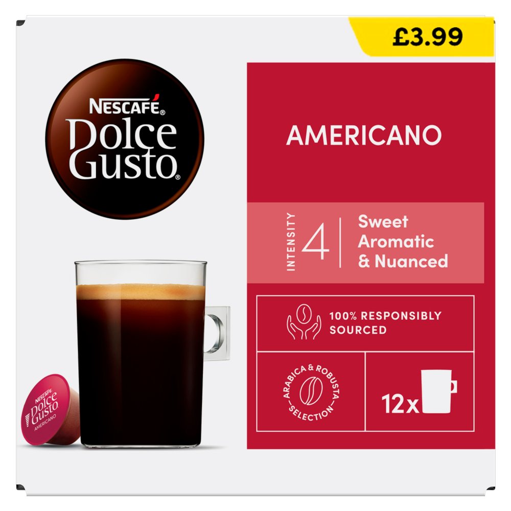 Nescafé Dolce Gusto Americano 12 x 8g = 96g (102g × 3 × 1)